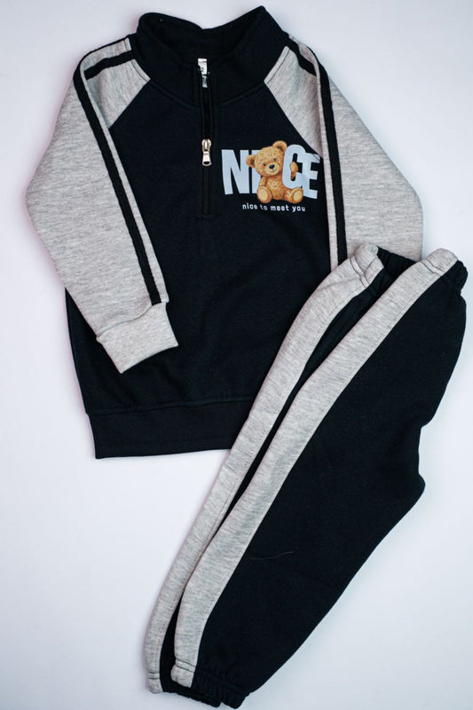🐭Mickey Style Kids Winter Tracksuit Set🖤🤍 2-Piece Set